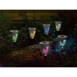 Estaca jardín solar LED Silueta