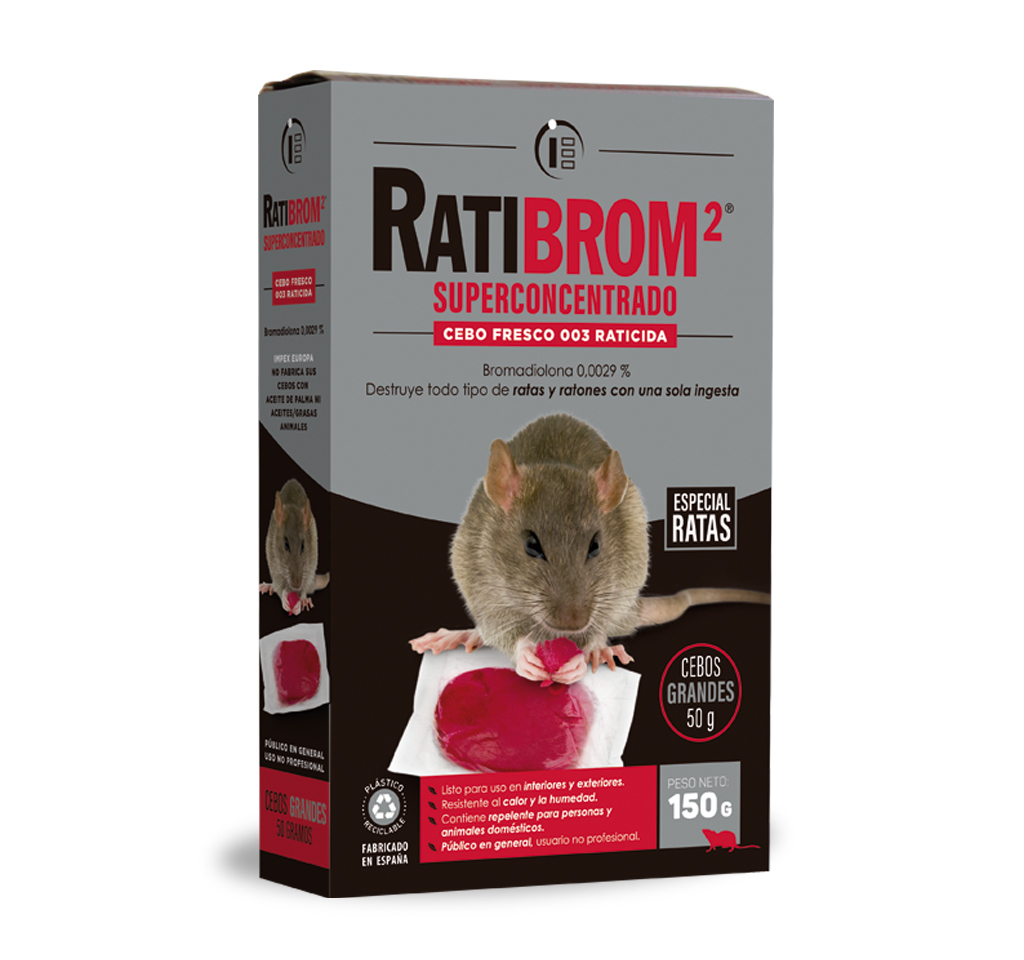 Raticida Ratibrom 2 Super Concentadro Cebo Fresco 1KG